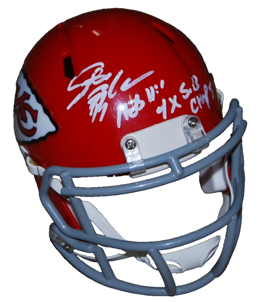 STEVE SPAGNUOLO signed (KANSAS CITY CHIEFS) mini football helmet BECKETT BW61183