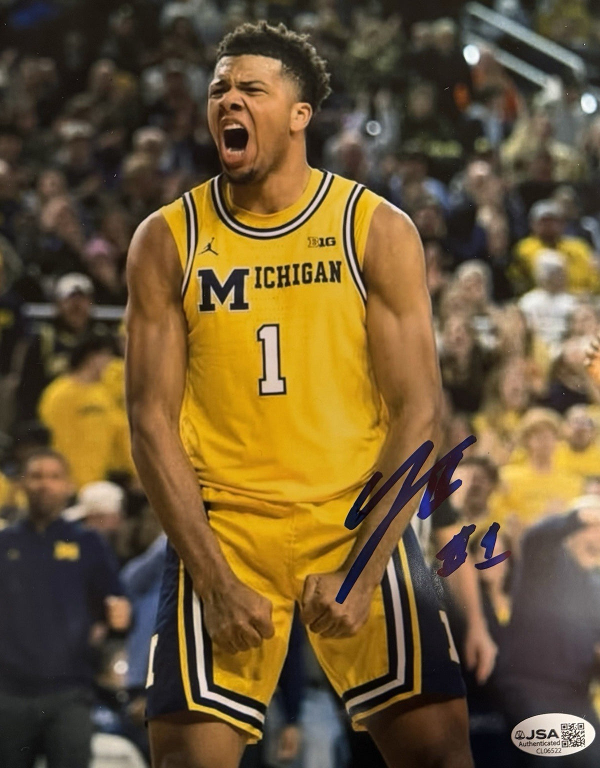 TRENT MCKENNEY singed  (MICHIGAN WOLVERINES) basketball 8X10 photo JSA CL06522