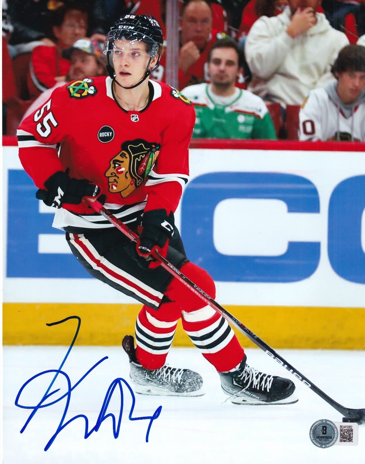 KEVIN KORCHINSKI signed (CHICAGO BLACKHAWKS) 8X10 photo BECKETT BAS BU41082