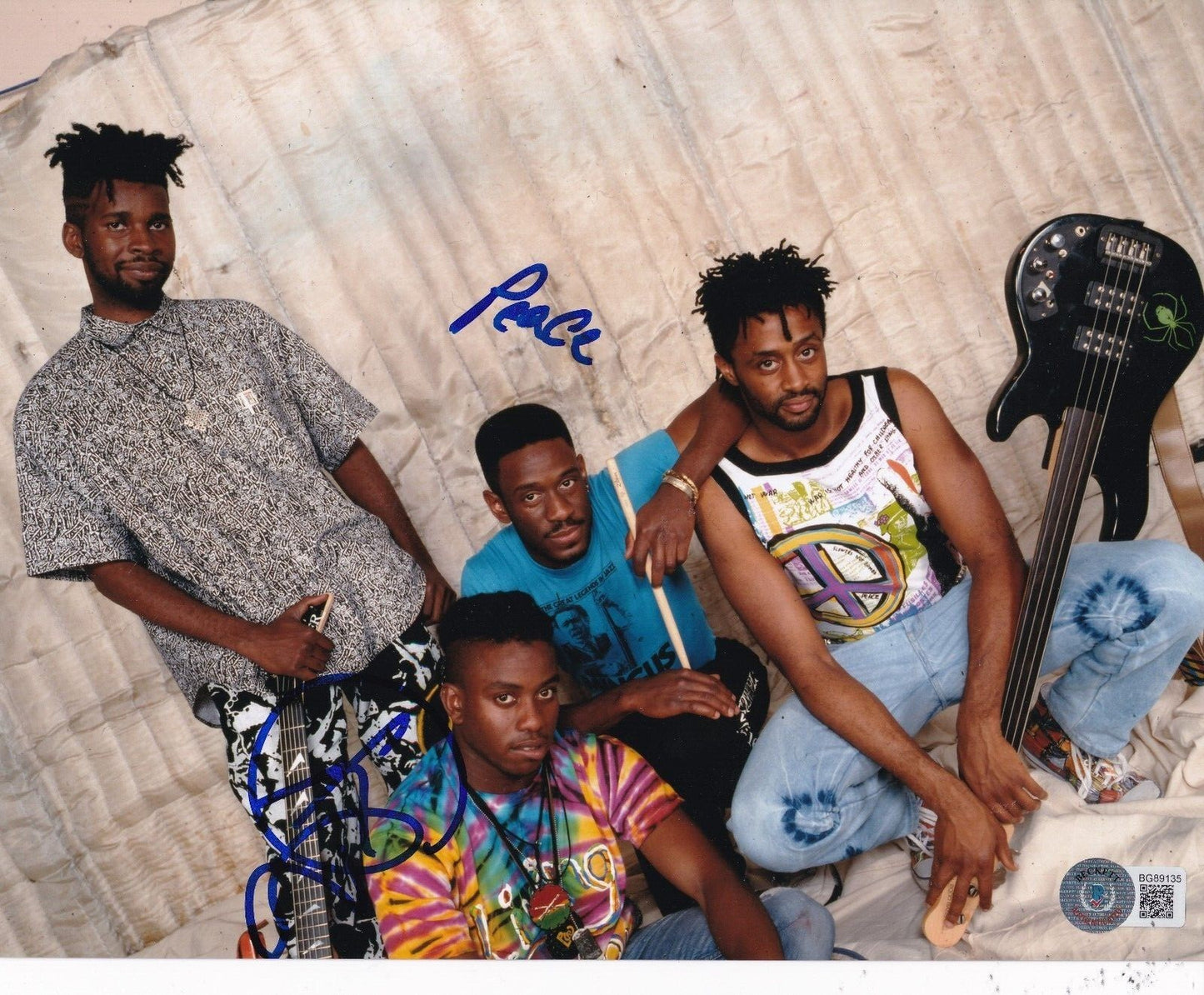 COREY GLOVER signed (LIVING COLOR) Rock Band 8X10 photo BECKETT BAS BG89135