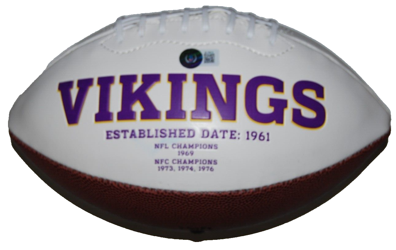 DAUNTE CULPEPPER signed (MINNESOTA VIKINGS) F/S logo football BECKETT BL79916
