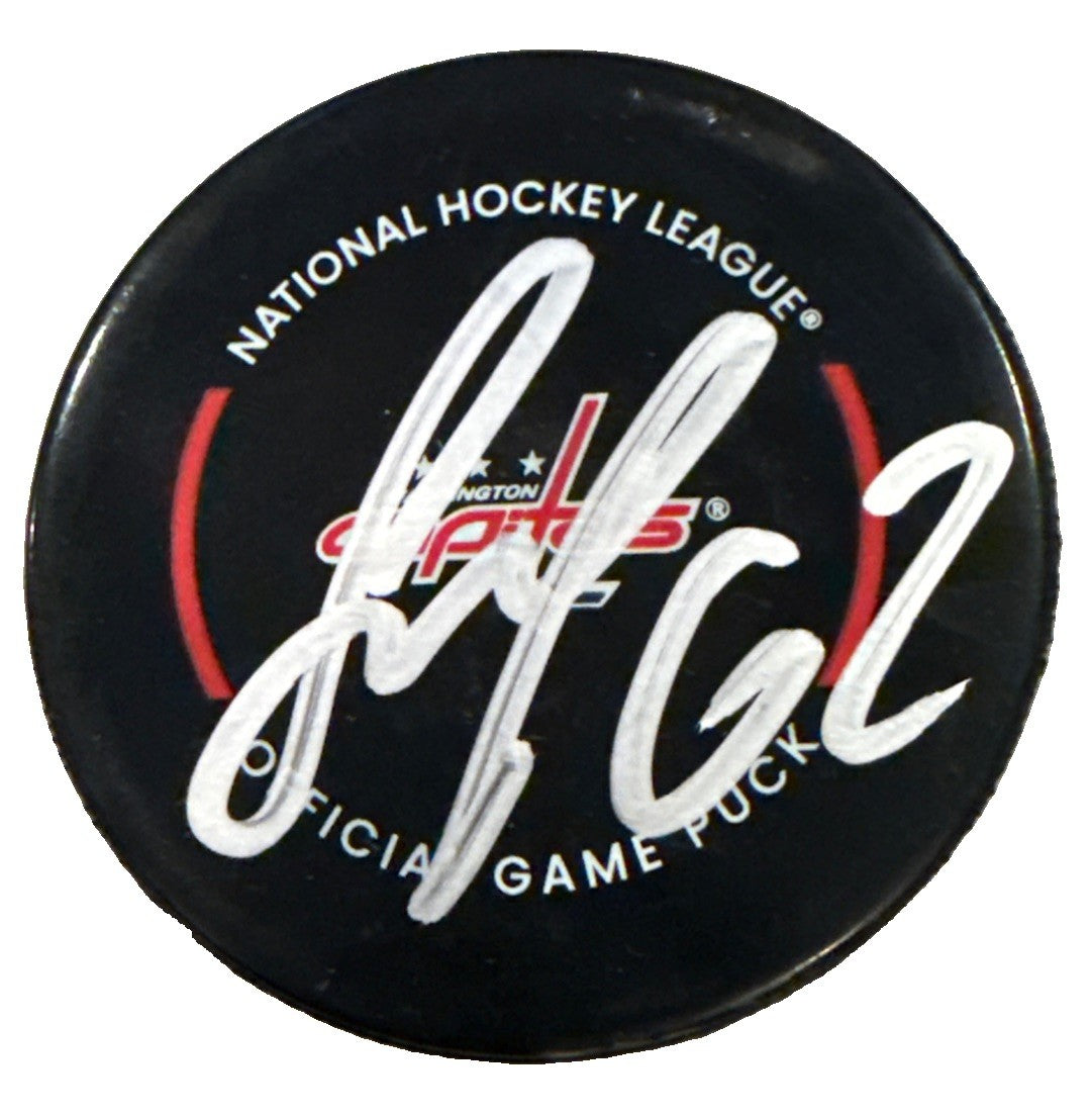 ILYA PROTAS signed (WASHINGTON CAPITALS) Official Game Hockey puck JSA CM05073