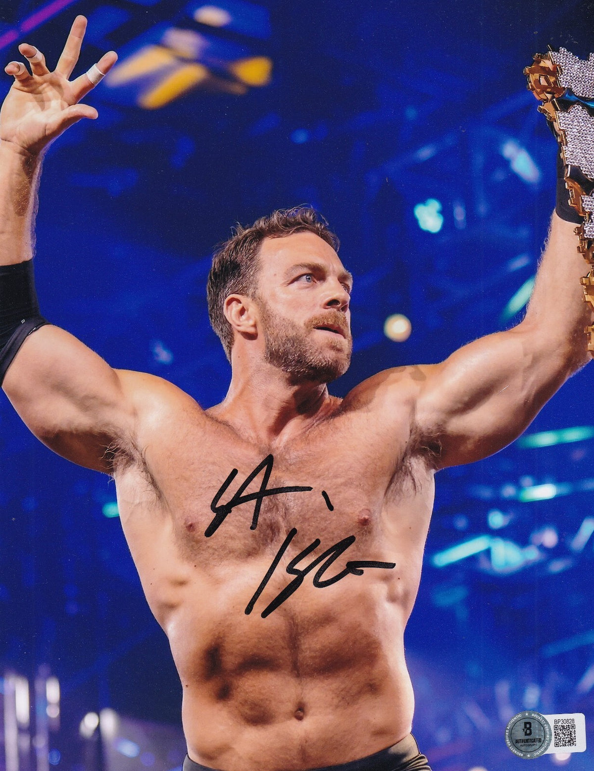 LA Knight signed (WWE) Wrestling Smackdown 8X10 photo BECKETT BAS BP30828