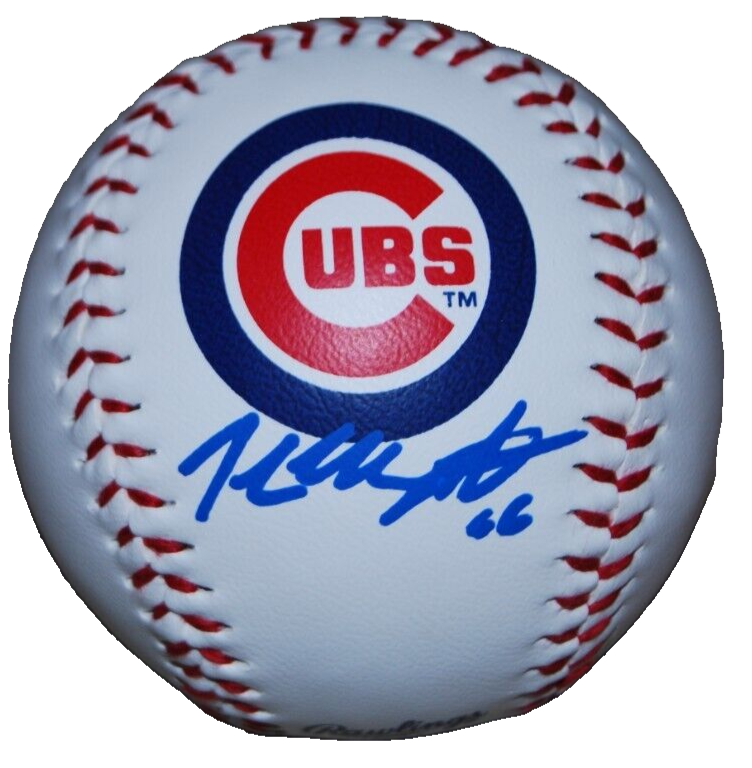 JULIAN MERRIWEATHER signed (CHICAGO CUBS) MLB logo baseball BECKETT BR67622