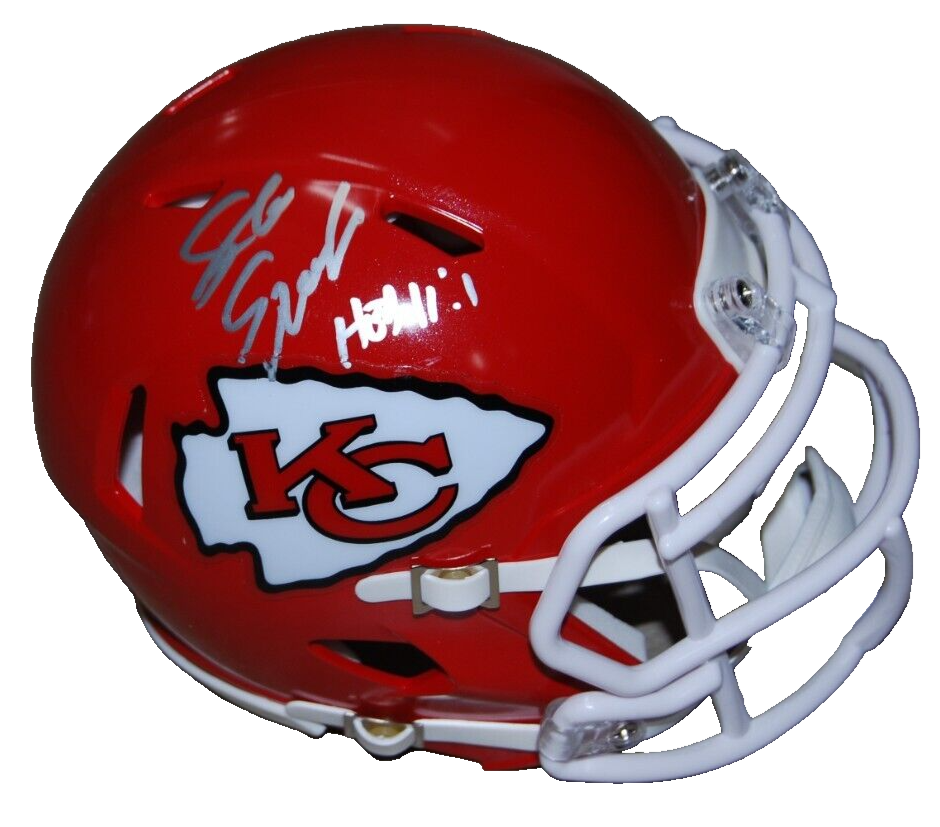 STEVE SPAGNUOLO signed (KANSAS CITY CHIEFS) mini football helmet BECKETT BR63120