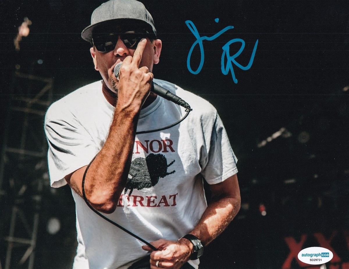 JIM LINDBERG signed (PENNYWISE) Lead Music singer 8X10 photo ACOA SD29731