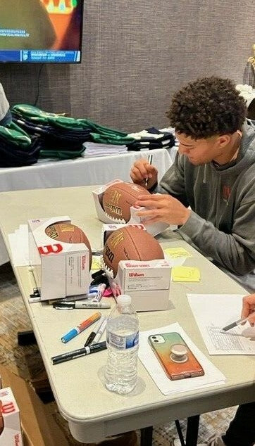KYLE HAMILTON signed (Baltimore Ravens) 2022 Draft football JSA Witness