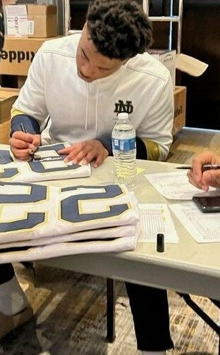 LOGAN DIGGS signed (NOTRE DAME FIGHTING IRISH) PLCT White custom jersey JSA 