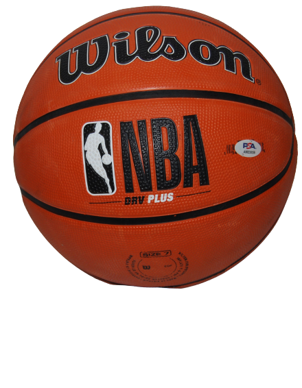 OCHAI AGBAJI signed (UTAH JAZZ) NBA rubber *JAYHAWKS* basketball PSA/DNA AM23856