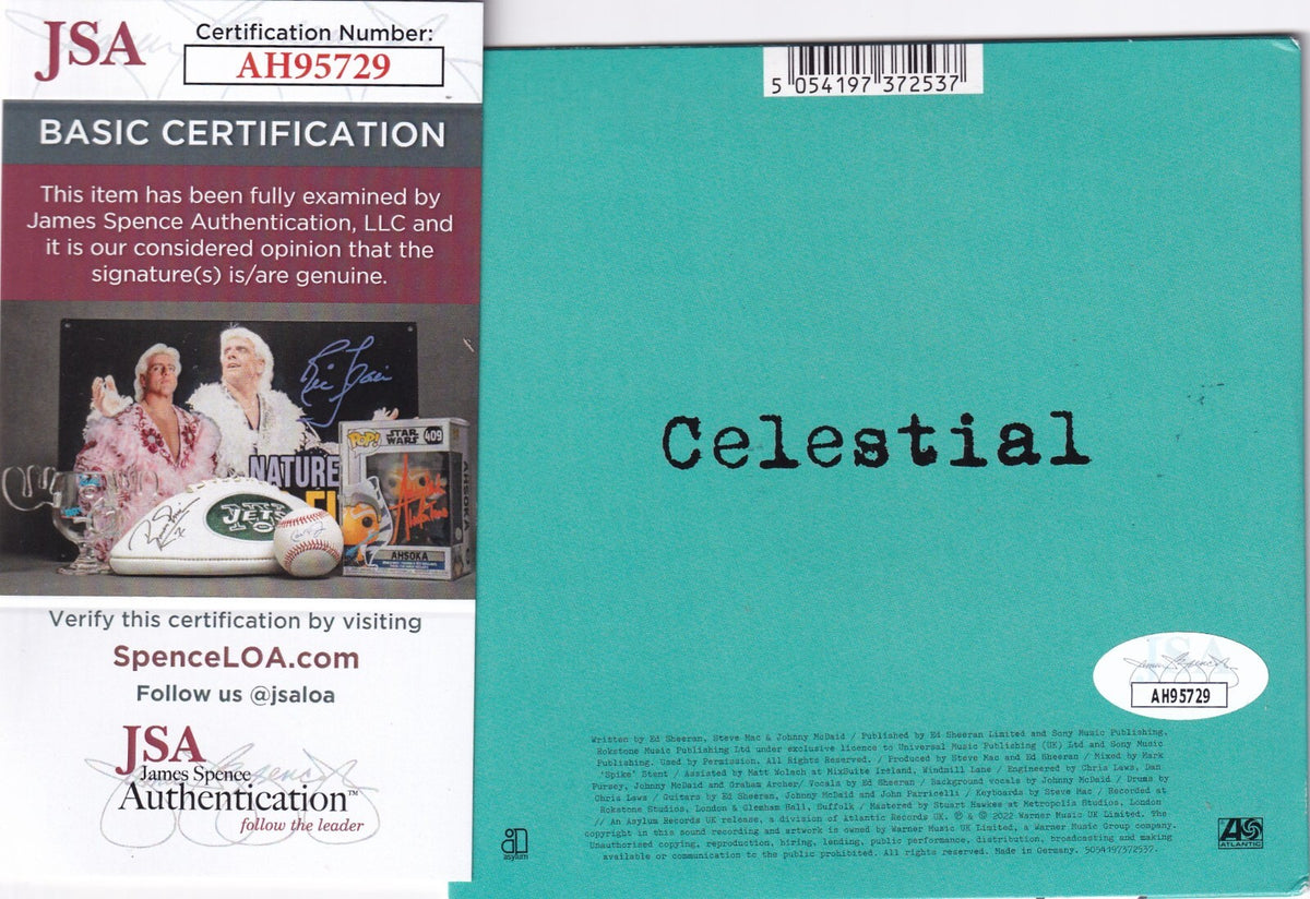 ED SHEERAN signed (CELESTIAL) Brand New CD Single cover w/cd JSA COA AH95729