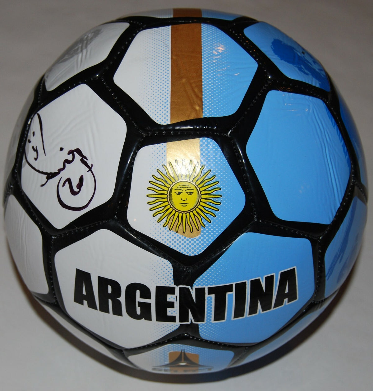 NICO GAITAN signed (ARGENTINA) Full Size 5 logo soccer ball *FIRE* PROOF W/COA B