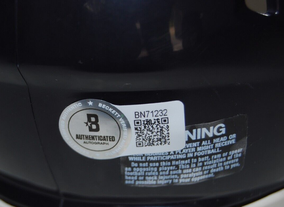 KEENAN ALLEN signed (CHICAGO BEARS) mini football helmet BECKETT BAS BN71232