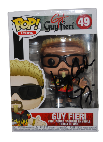 GUY FIERI signed (DINERS DRIVE-INS & DIVES) Funko Pop #49 BECKETT BAS BF87185