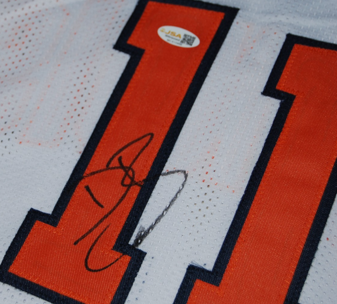 DEE BROWN signed (ILLINOIS FIGHTING ILLINI) white basketball jersey JSA WITNESS