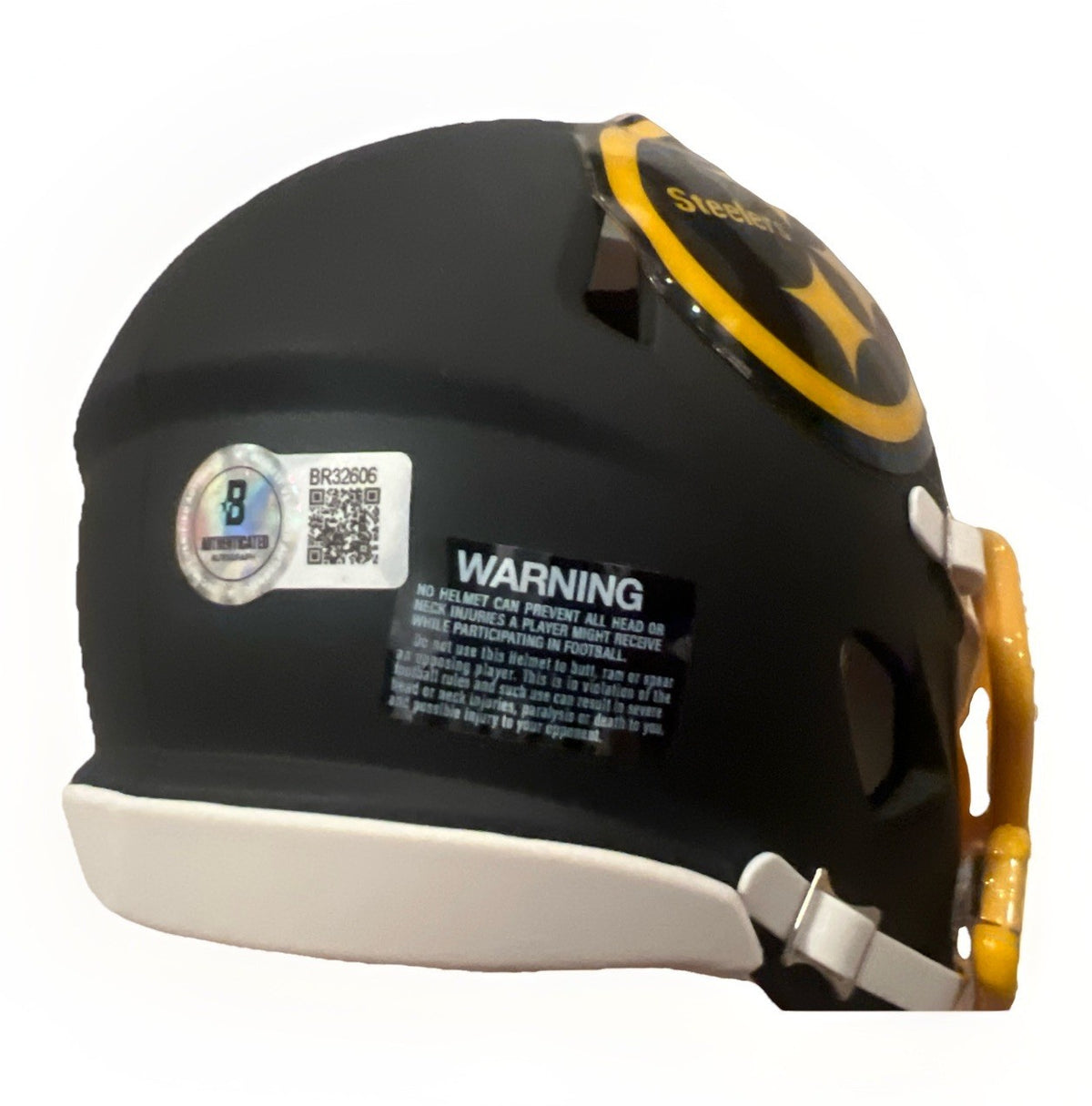 KALEB JOHNSON signed (PITTSBURGH STEELERS) mini football helmet BECKETT BR32606