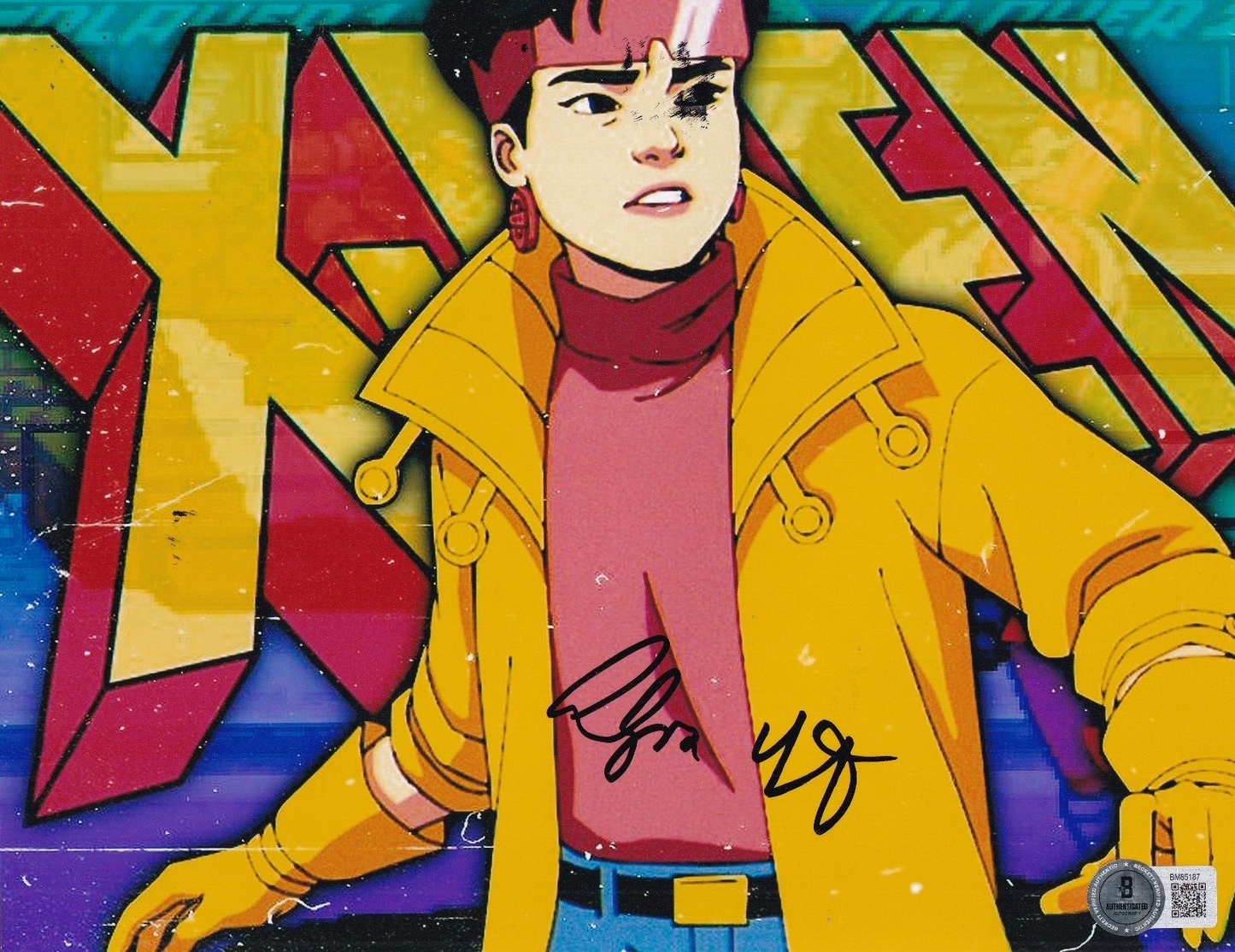 ALYSON COURT signed (X-MEN) Animated Jubilee 8X10 photo BECKETT BAS BM85187