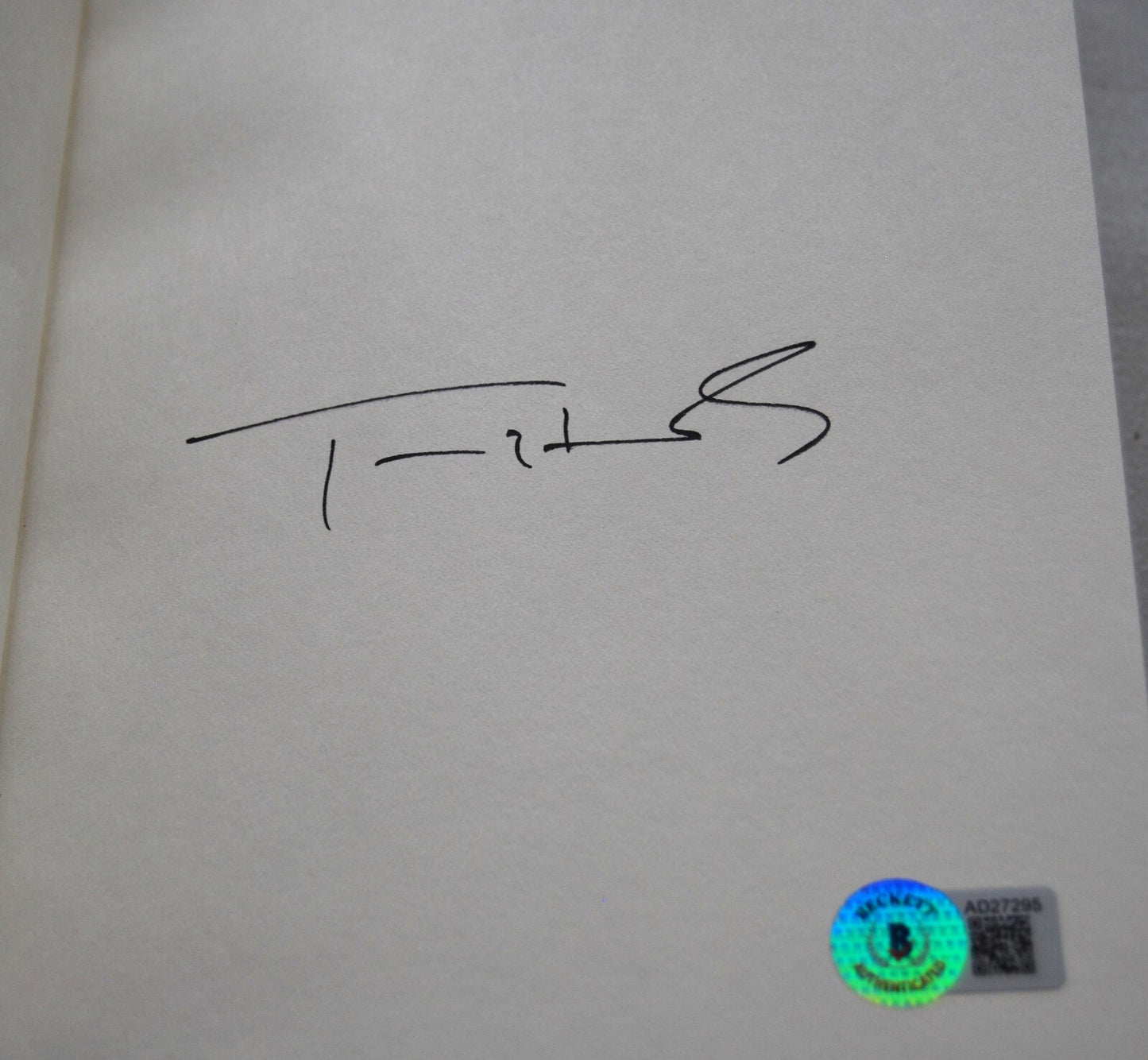 TOM HANKS signed (MAKING OF ANOTHER MOTION) HARDCOVER BOOK Beckett BAS AD27295