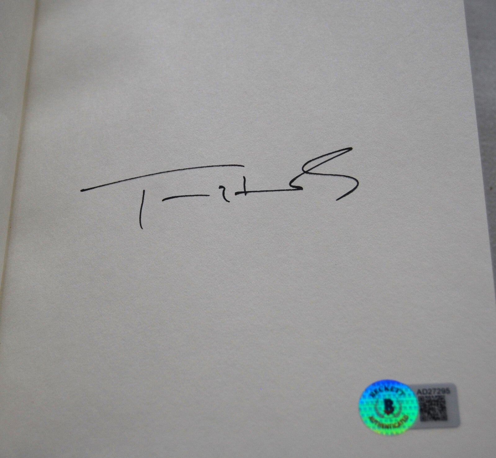 TOM HANKS signed (MAKING OF ANOTHER MOTION) HARDCOVER BOOK Beckett BAS AD27295