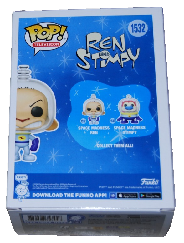 BOB CAMP signed (REN & STIMPY) Space Madness Ren Funko pop #1532 BECKETT BS38063
