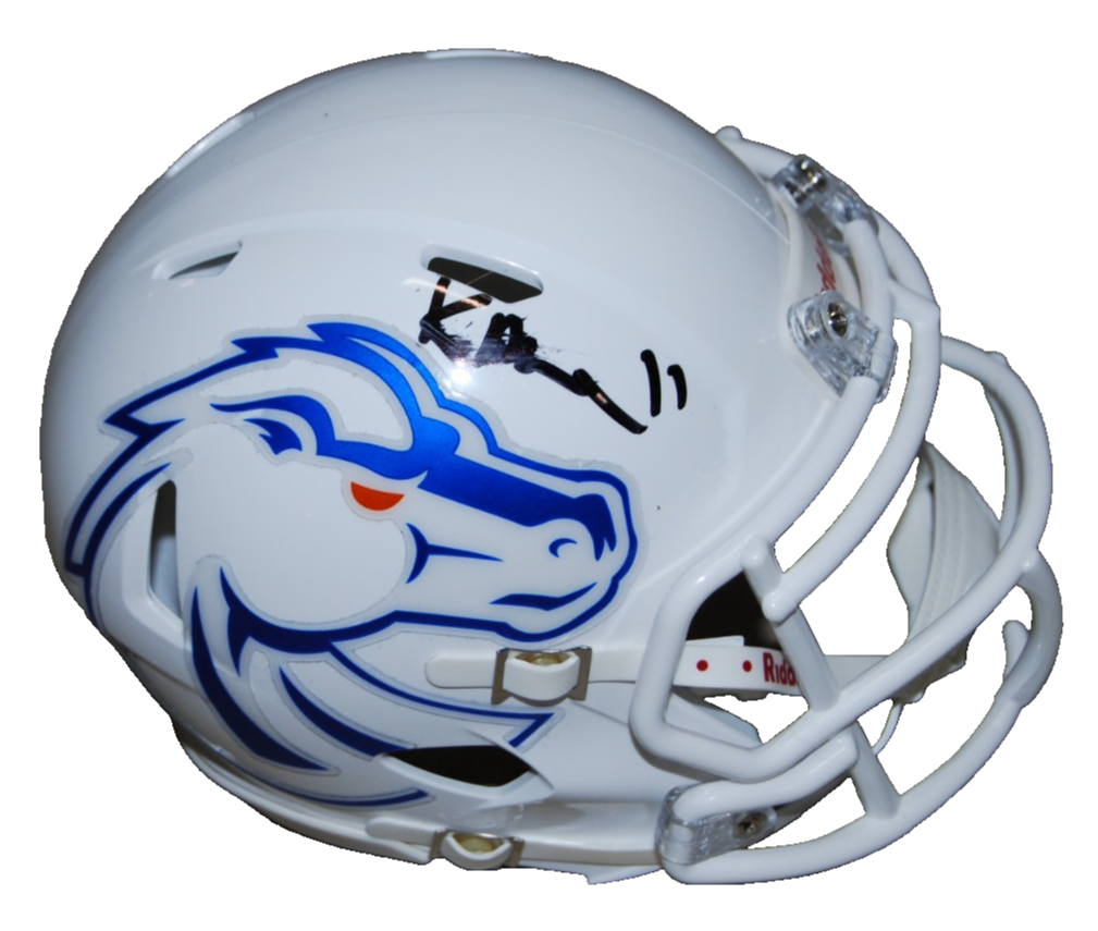 KELLEN MOORE signed (BOISE STATE BRONCOS) mini football helmet BECKETT BW07861