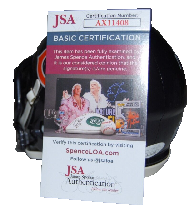 MONTEZ SWEAT signed (CHICAGO BEARS) autographed mini football helmet JSA AX11408