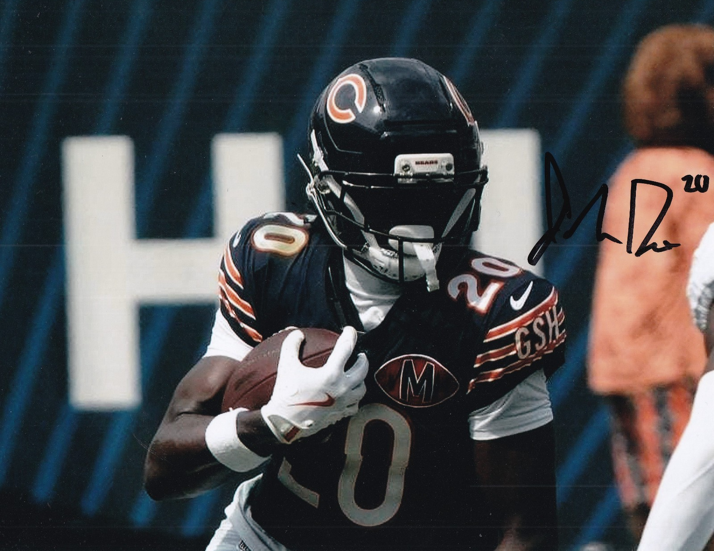 JAHDAE WALKER signed (2025 CHICAGO BEARS) autograph football 8X10 photo W/COA #2