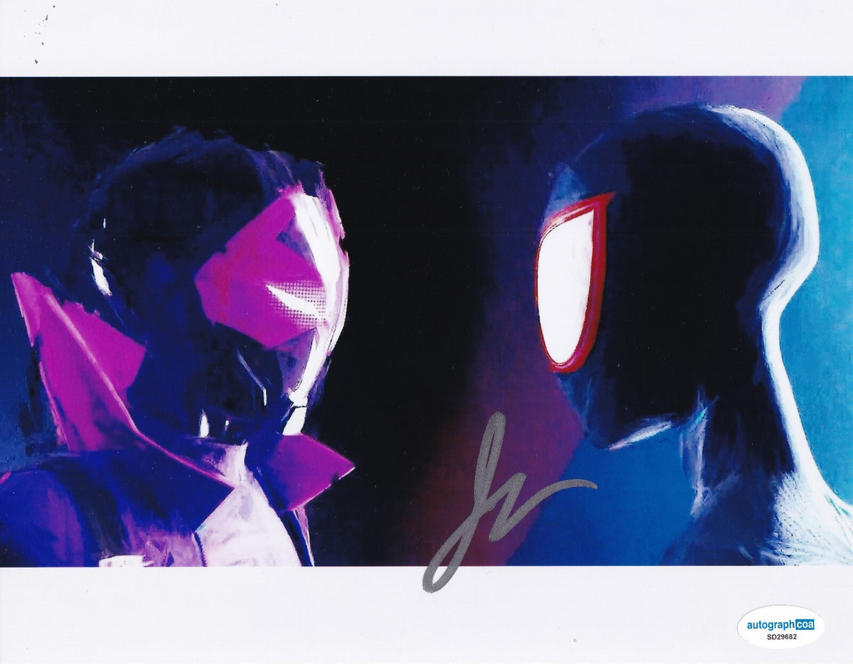 JHARREL JEROME signed (SPIDER MAN) Miles G Morales 8x10 photo ACOA SD29682