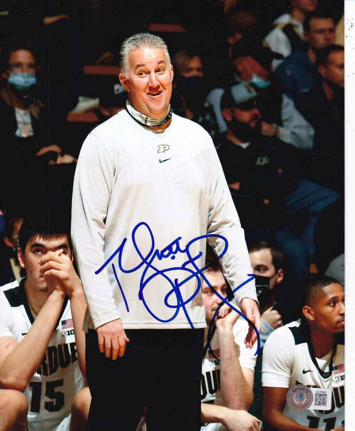 MATT PAINTER signed (PURDUE BOILERMAKERS) basketball 8X10 BECKETT BAS BJ79340