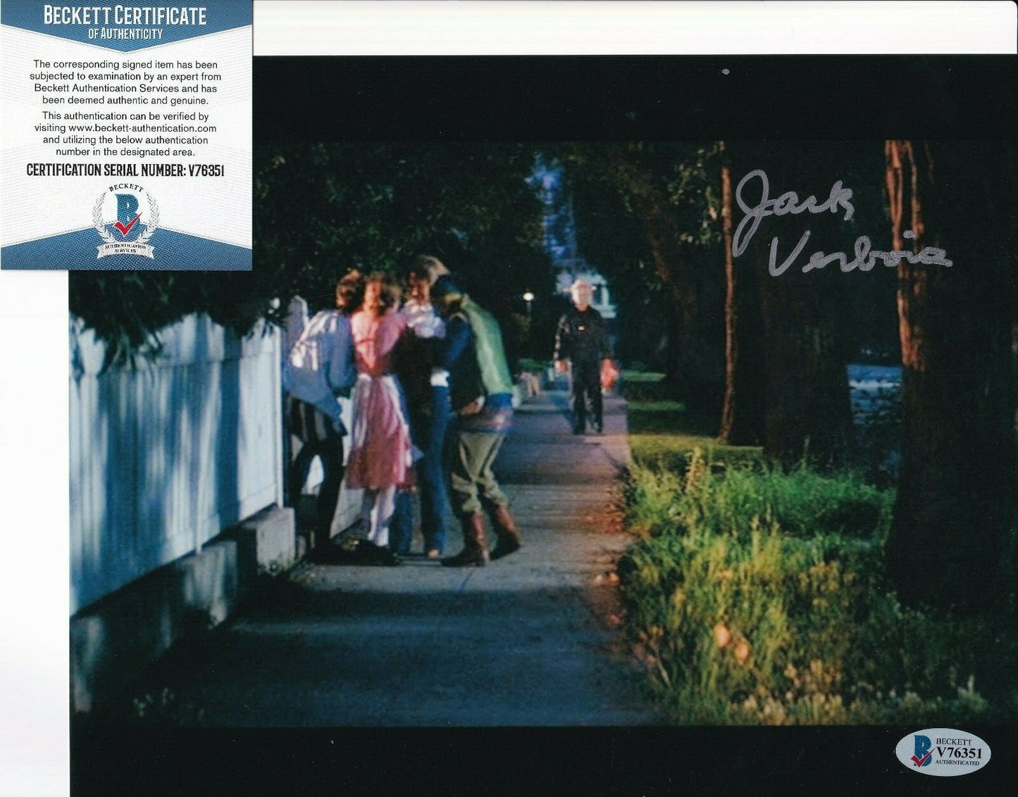 JACK VERBOIS signed (HALLOWEEN II) Ben Tramer 8X10 photo BECKETT BAS V76351
