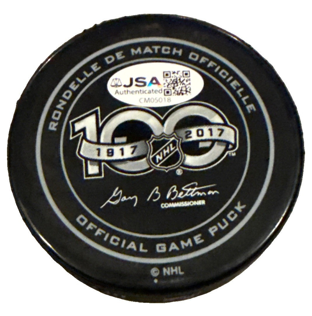SERGEI MURASHOV signed (PITTSBURGH PENGUINS) hockey game puck JSA CM05018