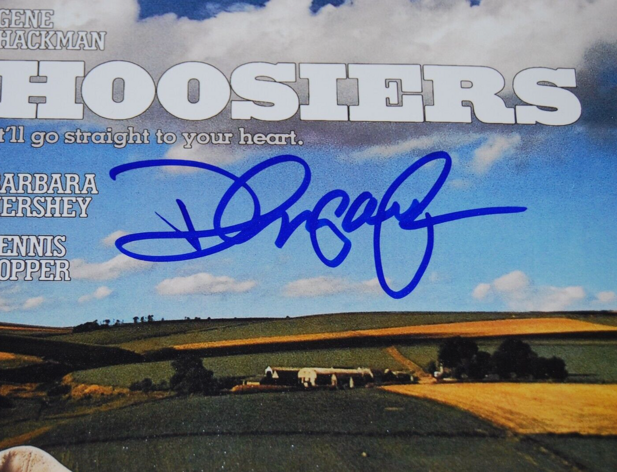 DAVID ANSPAUGH signed HOOSIERS autograph director 12X18 movie poster photo W/COA