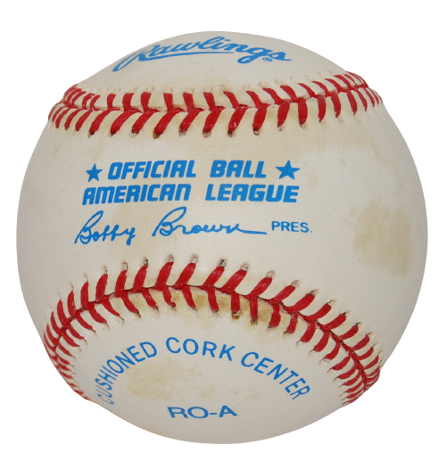 PAT BORDERS signed AL Official baseball (TORONTO BLUE JAYS) 1992 WS MVP W/COA 
