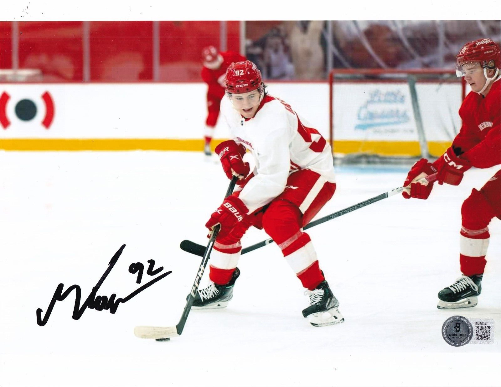 MARKO KASPER signed (DETROIT RED WINGS) Hockey 8X10 photo BECKETT BM85047