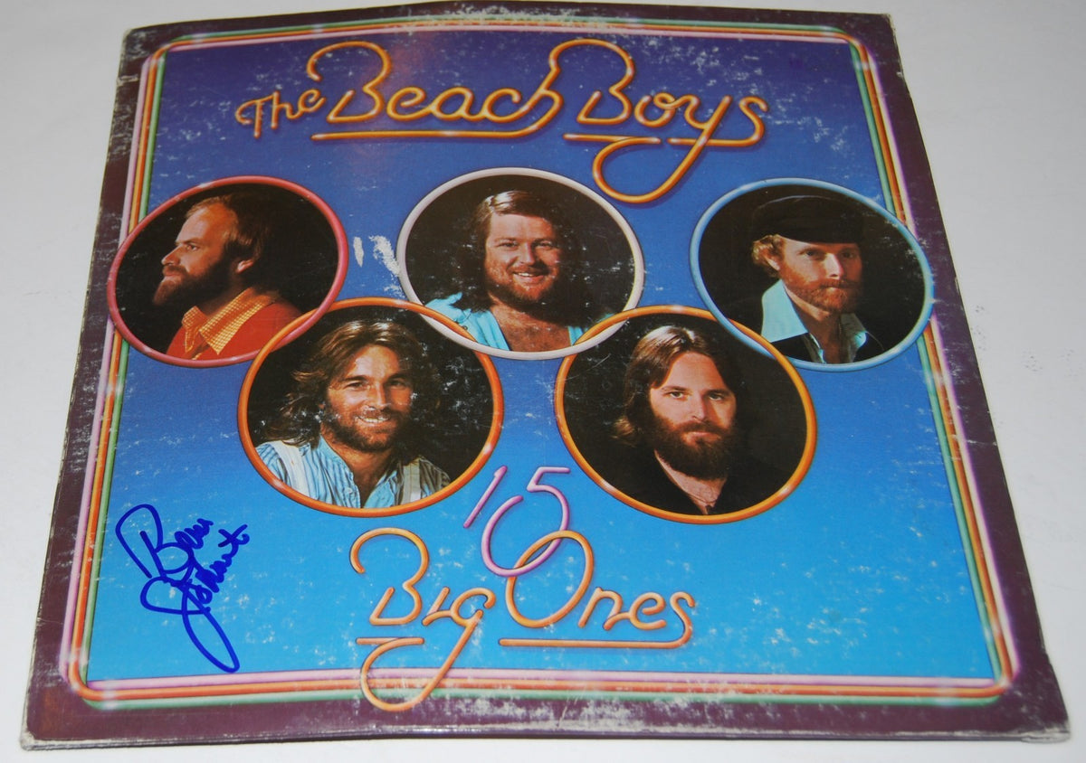 BRUCE JOHNSTON signed (BEACH BOYS) RECORD ALBUM COVER *15 BIG ONES* W/COA 