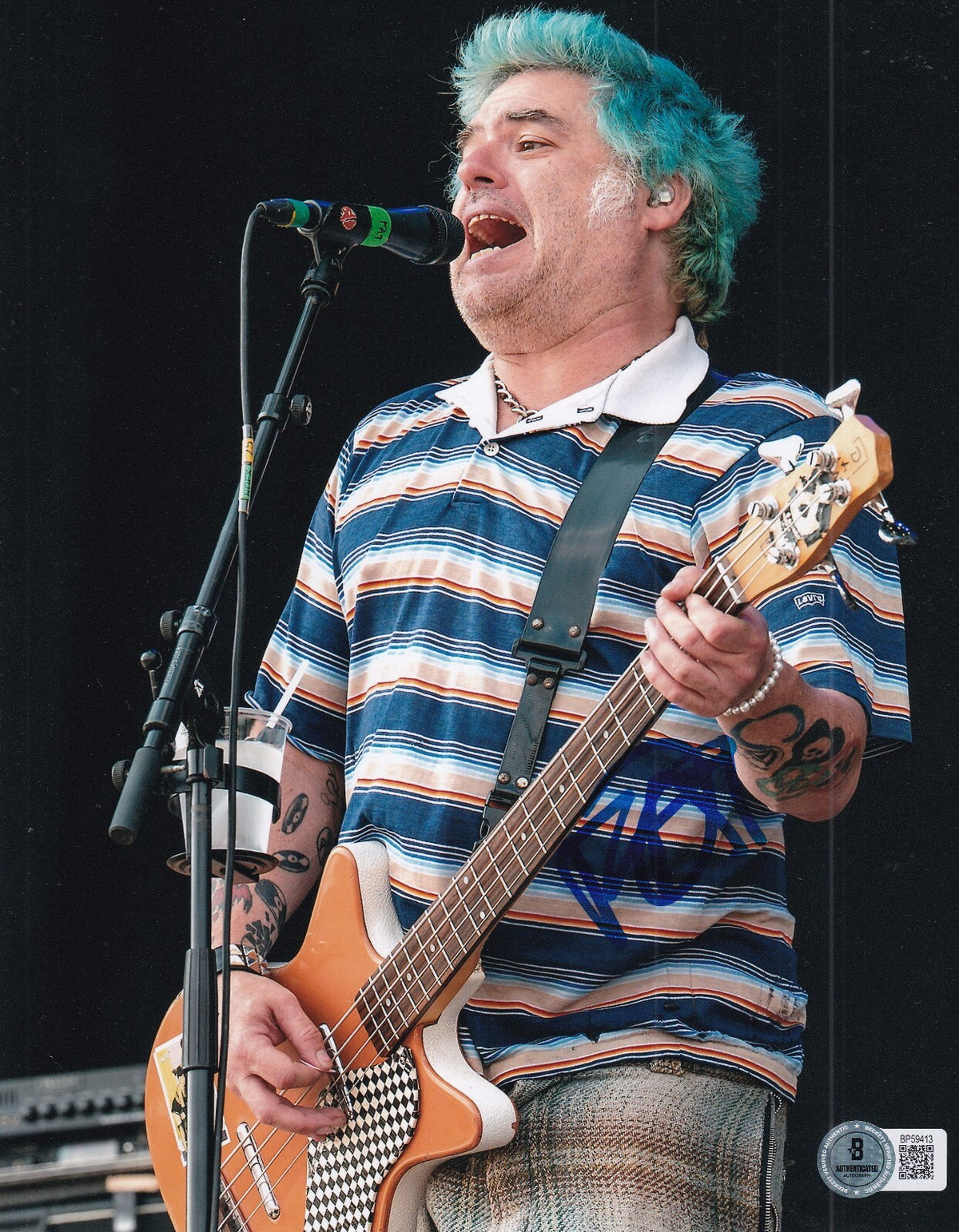 FAT MIKE signed (NOFX) Michael Burkett Music 8X10 photo BECKETT BAS BP59413