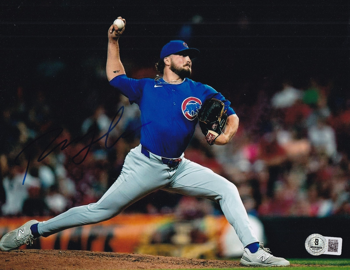 PORTER HODGE signed (CHICAGO CUBS) baseball 8X10 photo BECKETT BAS BU41030