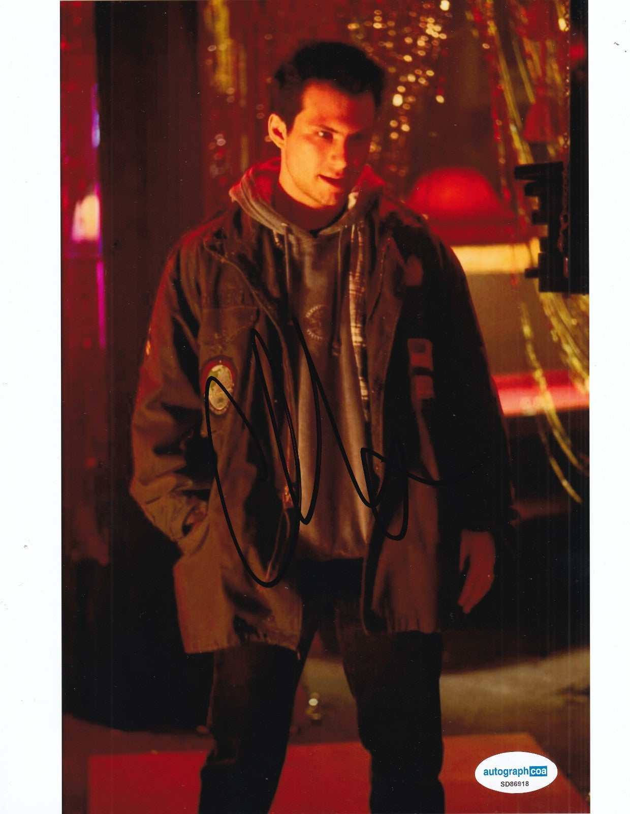 CHRISTIAN SLATER signed (TRUE ROMANCE) Clarence Movie 8X10 photo ACOA SD86918