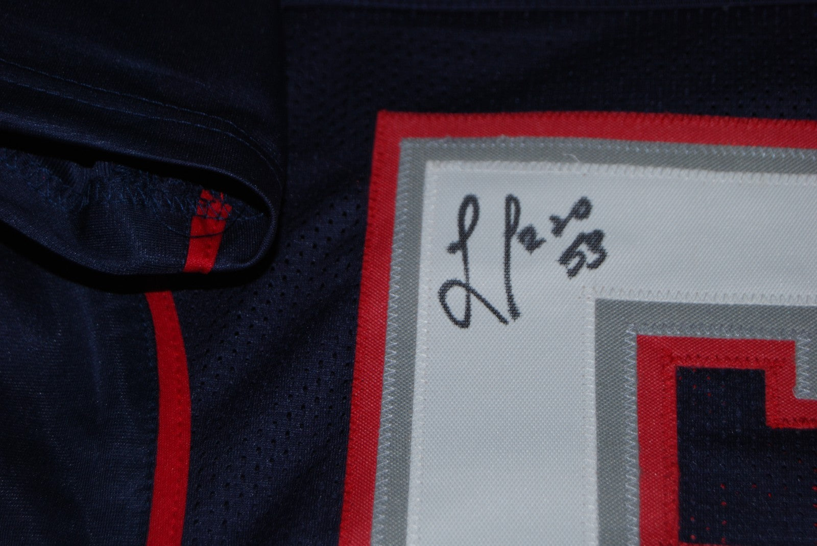 LARRY IZZO signed (NEW ENGLAND PATRIOTS) custom football jersey BECKETT BW61034