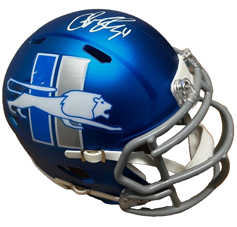 CHRIS SPIELMAN signed (DETROIT LIONS) mini football helmet BECKETT BM02812