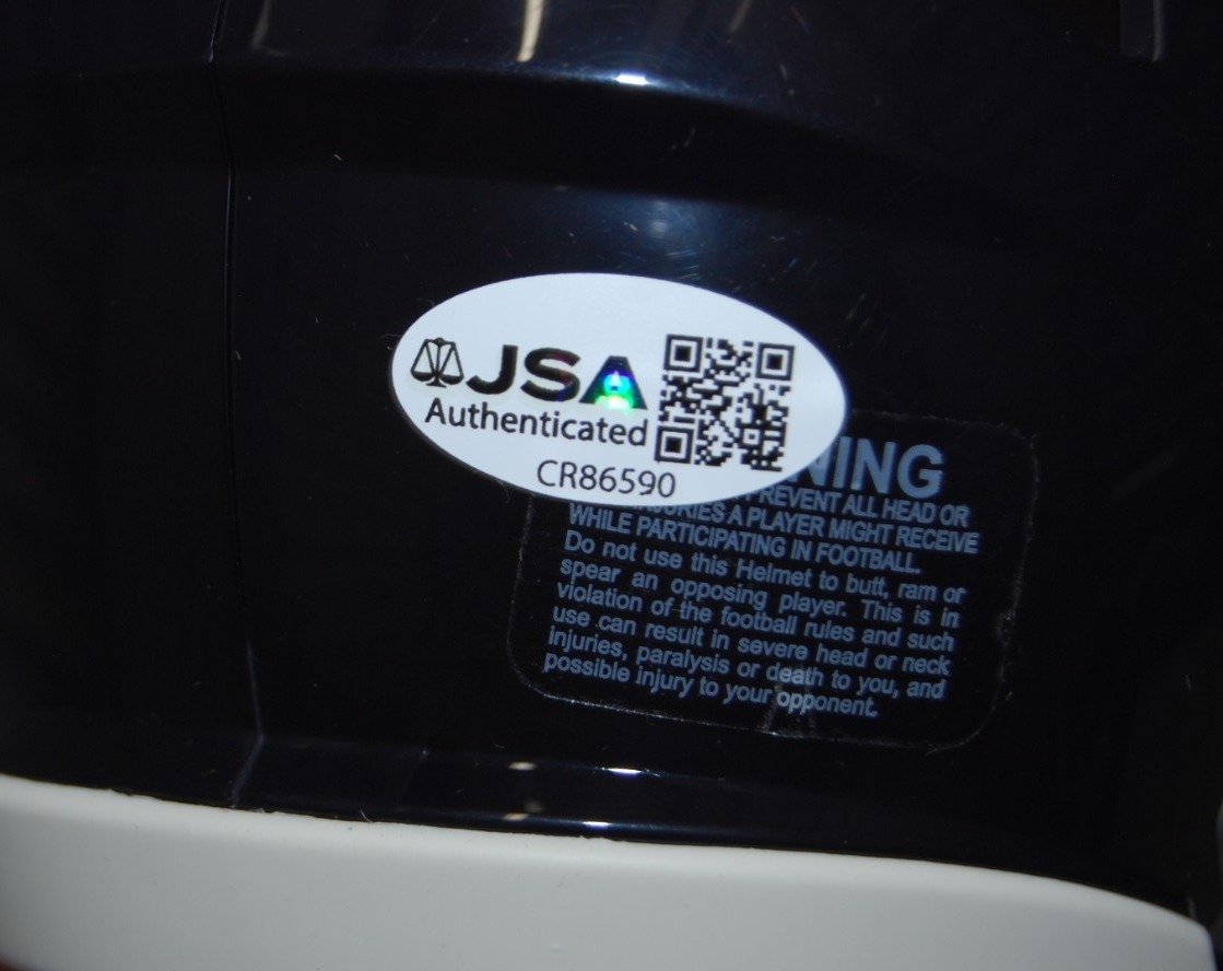 COLSTON LOVELAND signed (CHICAGO BEARS) 2026 mini football helmet JSA CR86590
