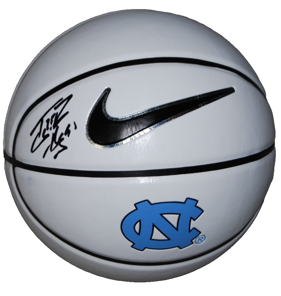 TYLER HANSBROUGH signed NORTH CAROLINA TAR HEELS logo basketball BECKETT BV10258