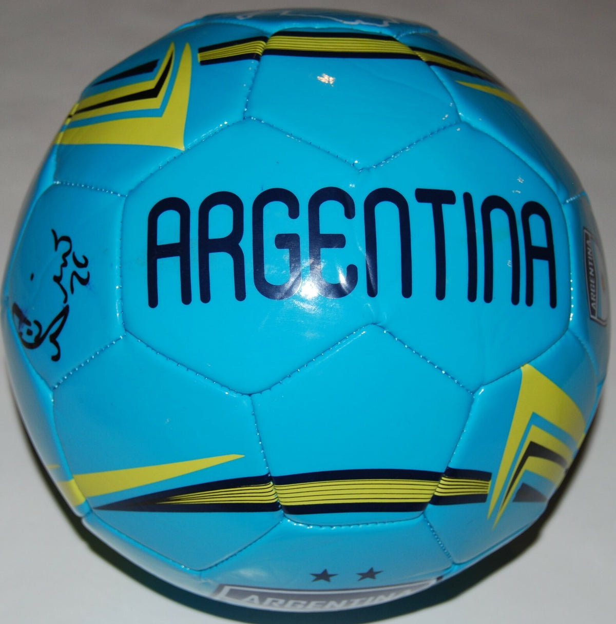 NICO GAITAN signed (ARGENTINA) Full Size 5 logo soccer ball *FIRE* PROOF W/COA A