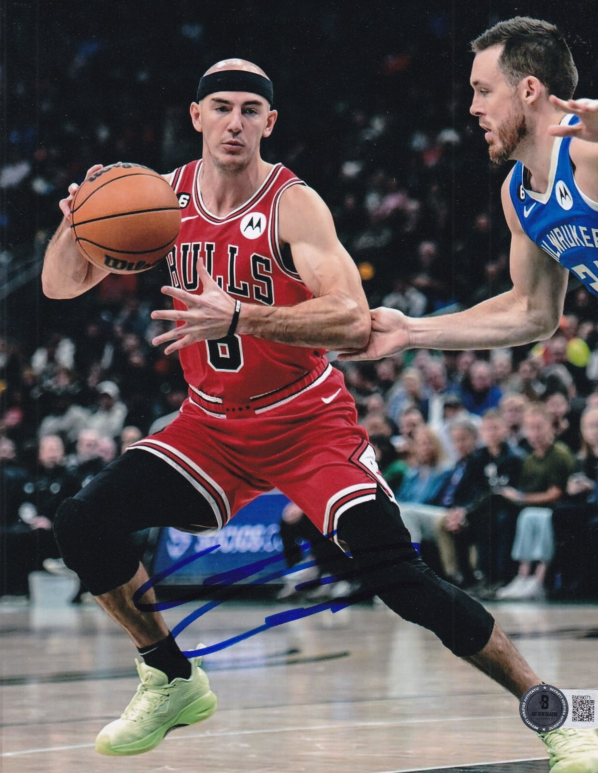 ALEX CARUSO signed (CHICAGO BULLS) Basketball 8X10 photo BECKETT BAS BM39071