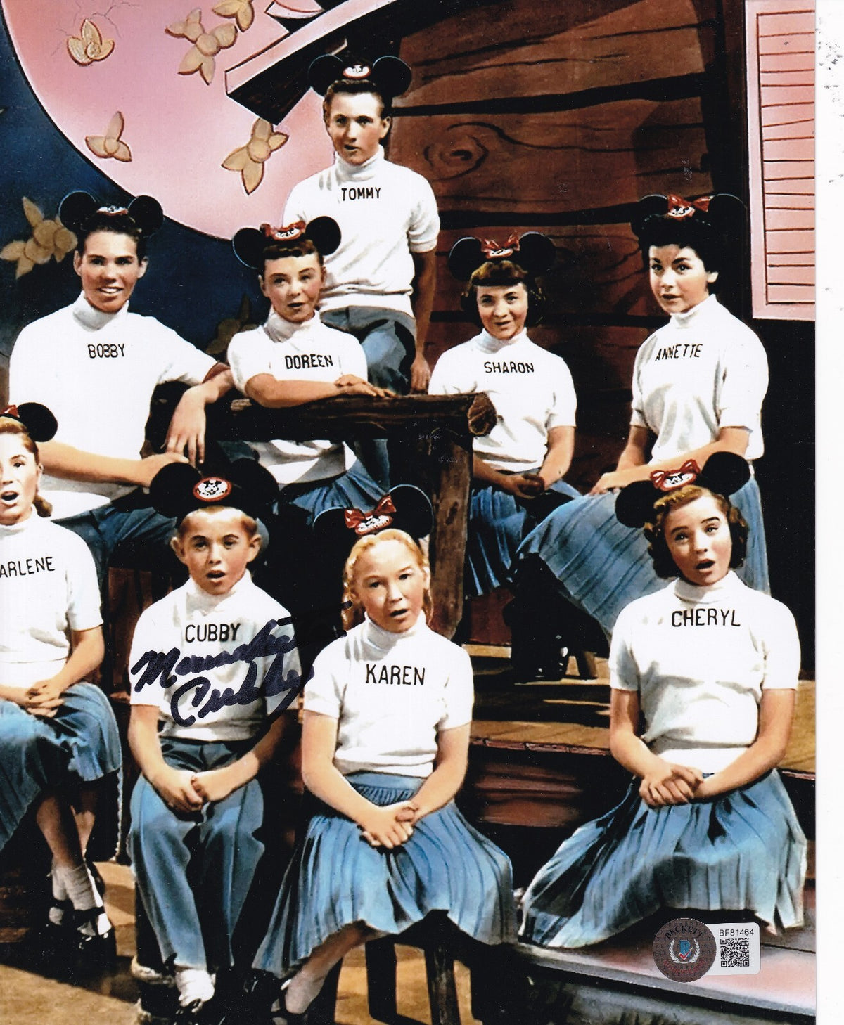 CUBBY O'BRIEN signed (MICKEY MOUSE CLUB) Drummer 8X10 photo BECKETT BF81464