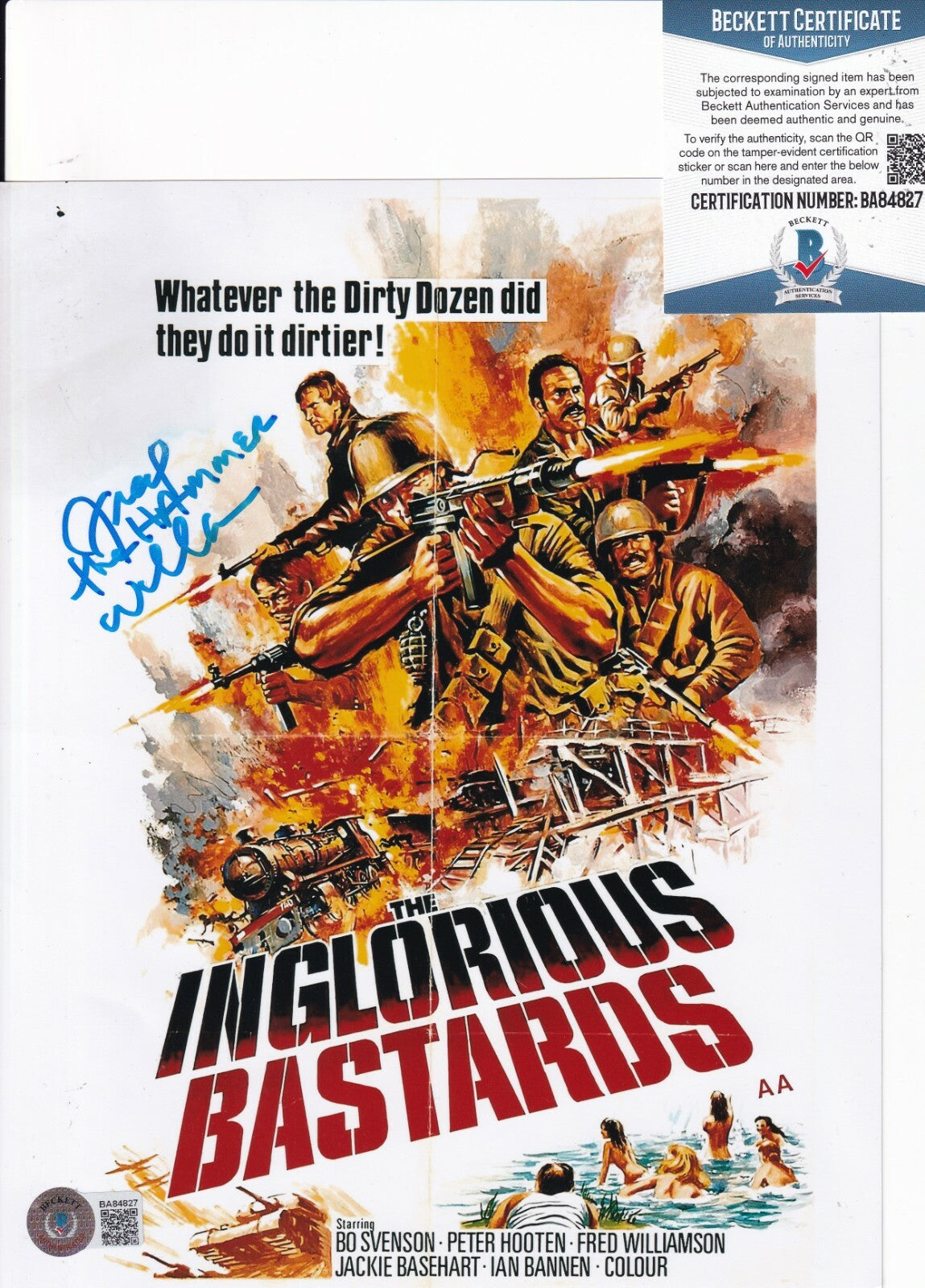 FRED WILLIAMSON signed (THE INGLORIOUS BASTARDS) 8X10 photo BECKETT BA84827