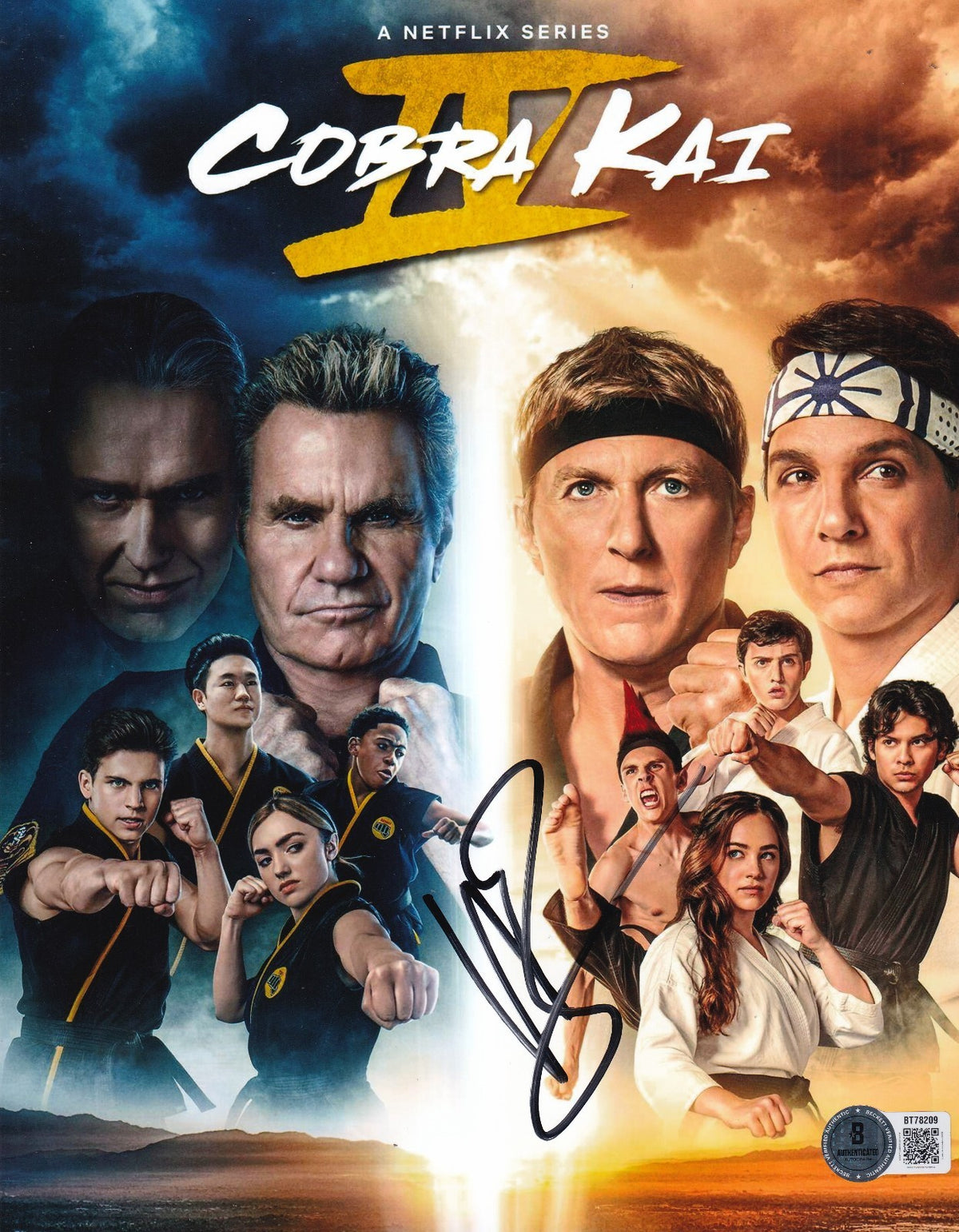 WILLIAM ZABKA signed (COBRA KAI) Sensei Lawrence 8X10 photo BECKETT BAS BT78209