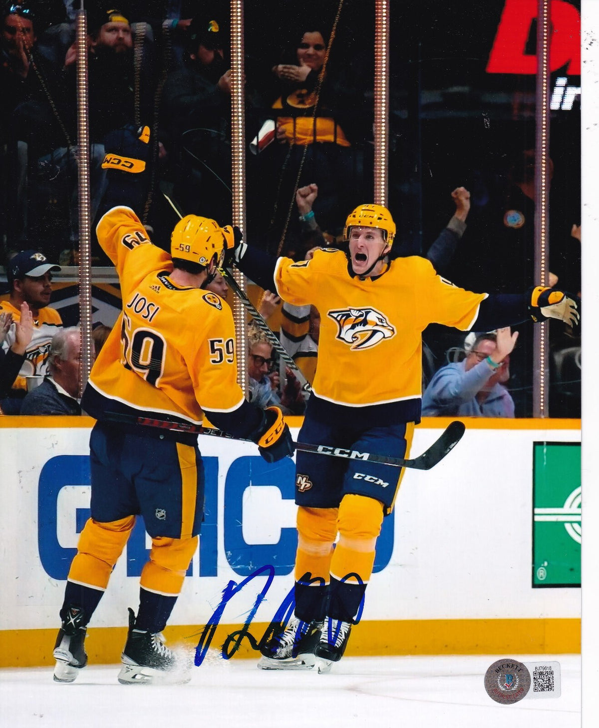 ROMAN JOSI signed (NASHVILLE PREDATORS) Hockey 8X10 photo BECKETT BAS BJ79616