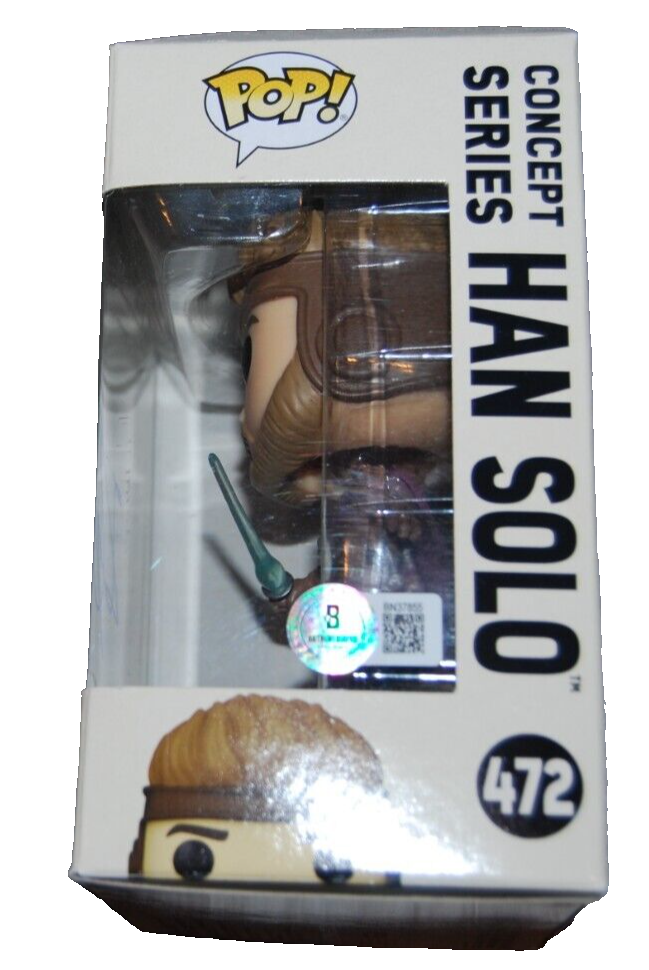 ALDEN EHRENREICH signed (STAR WARS) HAN SOLO #472 Funko Pop BECKETT BN37855