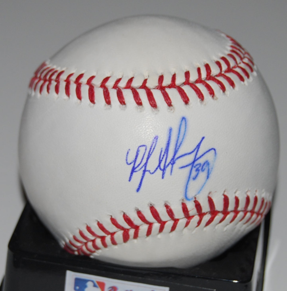 R.J. ALVAREZ signed (TEXAS RANGERS) Official Major League baseball W/COA