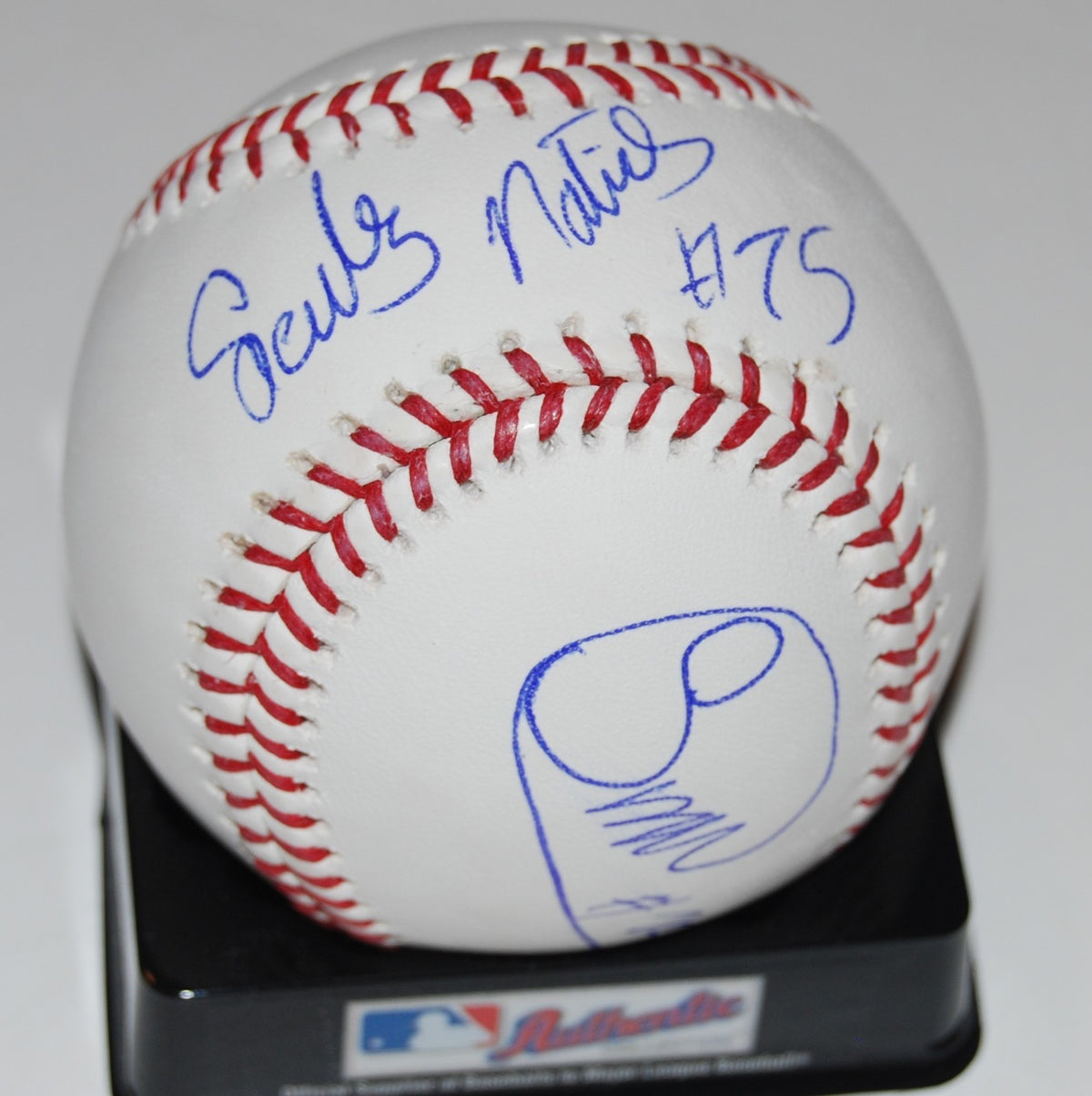 SEULY MATIAS signed OML *DUAL SIG* baseball (KANSAS CITY ROYALS) W/COA *PROOF*